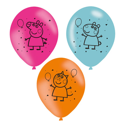 Balony Świnka Peppa 23cm 6szt