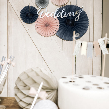 Zestaw kolorowych wachlarzy papierowych 14-38 cm 3 szt