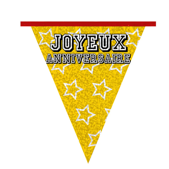 Kolorowa girlanda Joyeux Anniversaire 8m