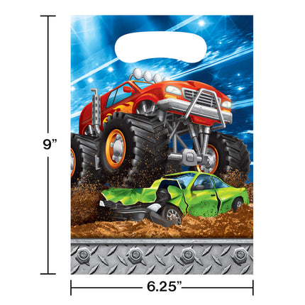Torebki do dzielenia się Monster Truck 22,5 cm 8 szt.