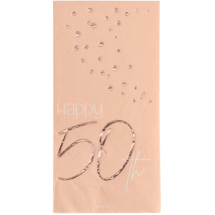 Serwetki 50 Years Rose Gold 33cm 10szt