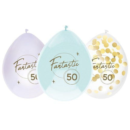 Kolorowe balony na 50 lat 30 cm