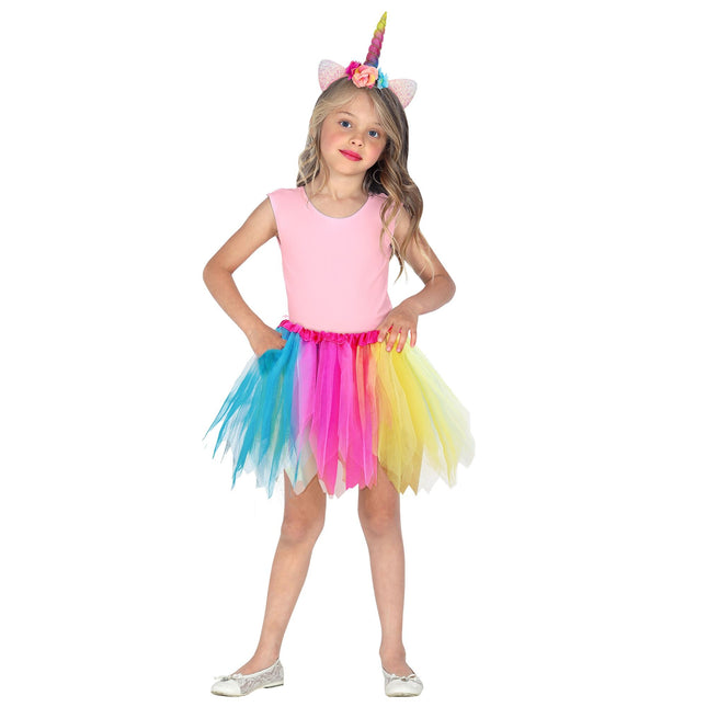 Kolorowa Tutu Dziewczynka 40cm