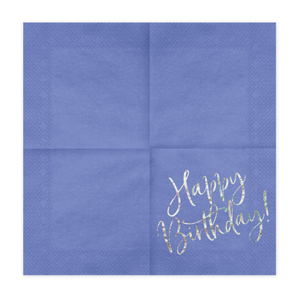 Serwetki Happy Birthday Blue 33cm 20szt