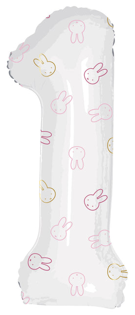 Balon foliowy Figurka 1 Miffy różowy pusty 1,06 m