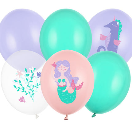 Balony syrenki 30cm 6szt