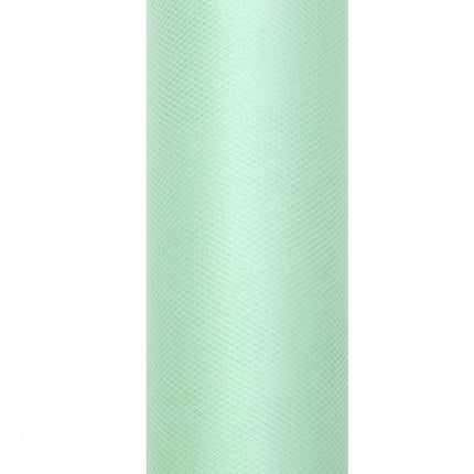 Miętowy zielony tiul w rolce 15cm 9m