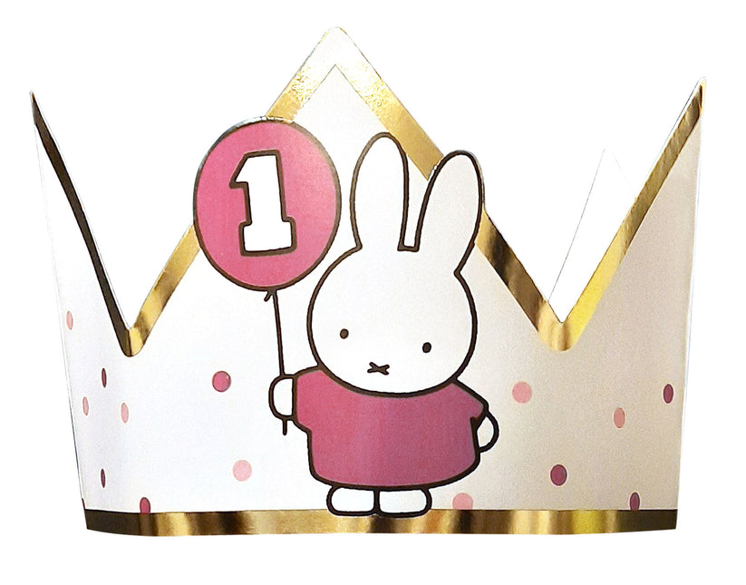 Miffy Crown 1 Year Pink 9,5cm