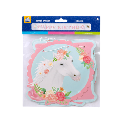 Happy Birthday Letter Garland Horses 2,5 m