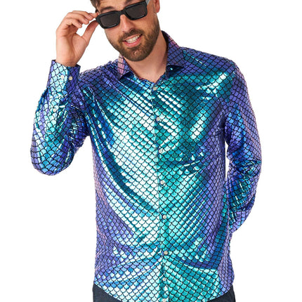 Mermaid Disco Shirt Men <tc>OppoSuits</tc>
