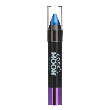 Metaliczne kredki do ciała Cosmic Moon Blue 3.2g