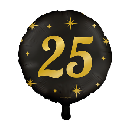Balon helowy 25 lat pusty 30 cm