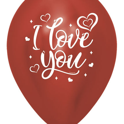Balony I Love You Sparkly Reflex Mix 30cm 25szt