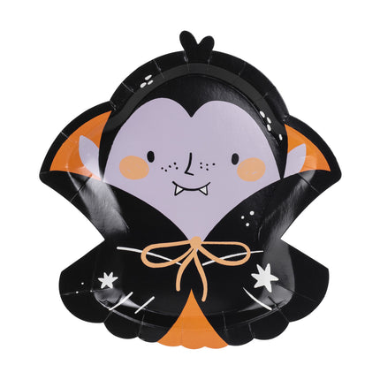 Talerze na Halloween Dracula 23cm 6szt