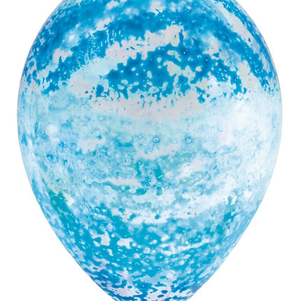 Balony Graffiti Blue Crystal Clear 30cm 25szt