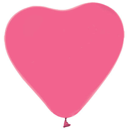 Różowe balony serca 30cm 6szt