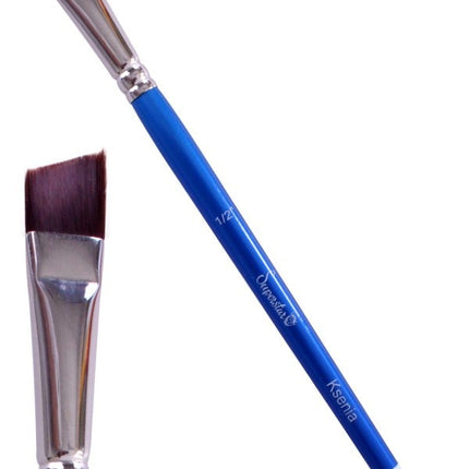 Niebieski pędzel Schmink Angle nr 1/2