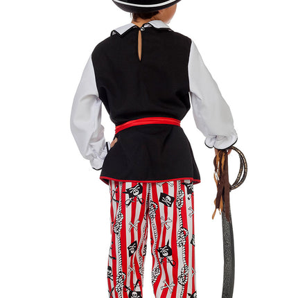 Strój pirata czarno biały chłopiec
