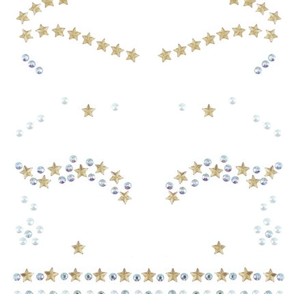 Naklejki na twarz Silver Stars
