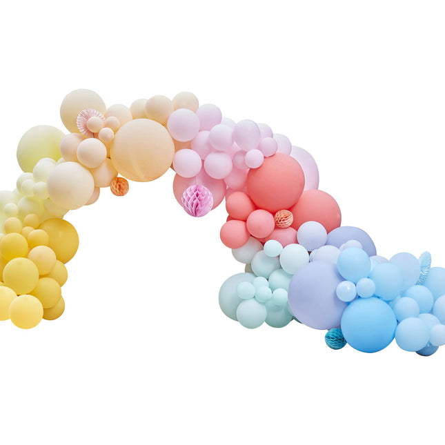 Tęczowe balony Tęczowe plastry miodu XL Zestaw DIY