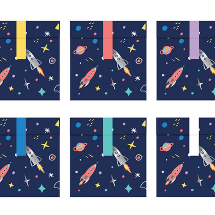 Torebki dzielone Space 14cm 6szt