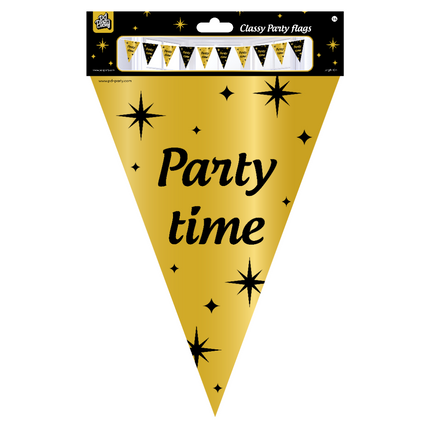 Flagline Party Time Gold Black 10m