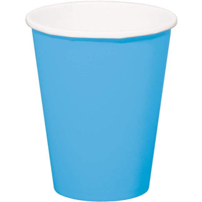 Niebieskie kubki kartonowe 350ml 8szt