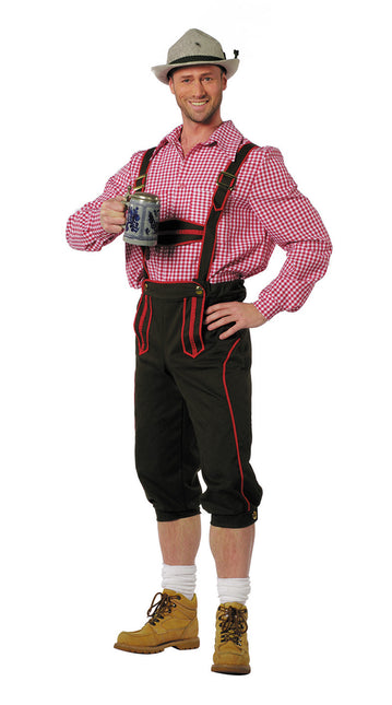 Lederhosen Black Red Men