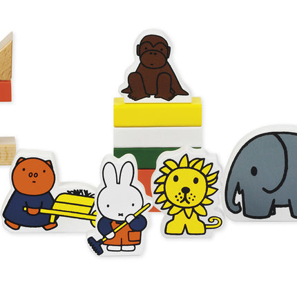Drewniane klocki Miffy Zoo