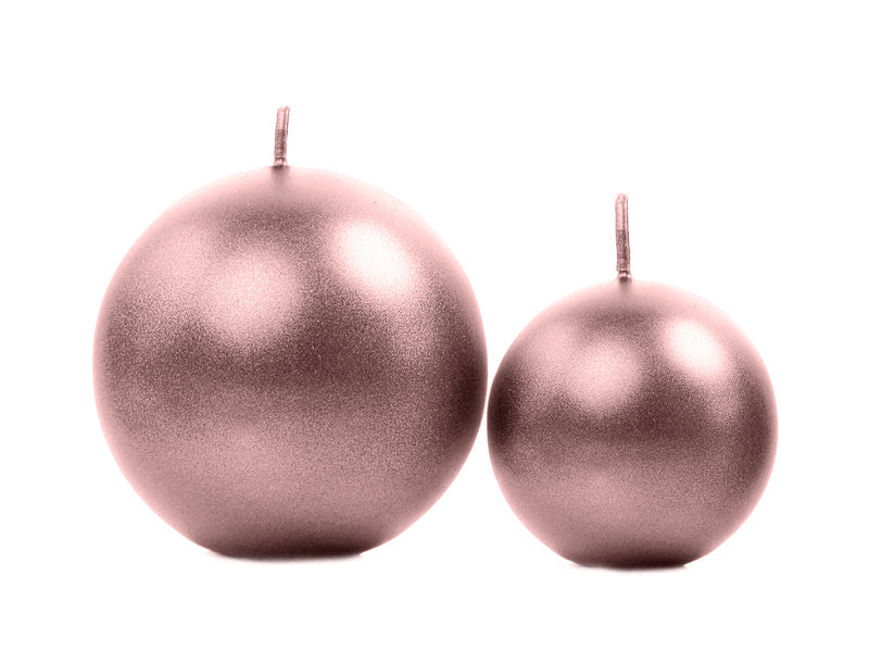 Świece Globe Rose Gold Metallic 6cm 10szt