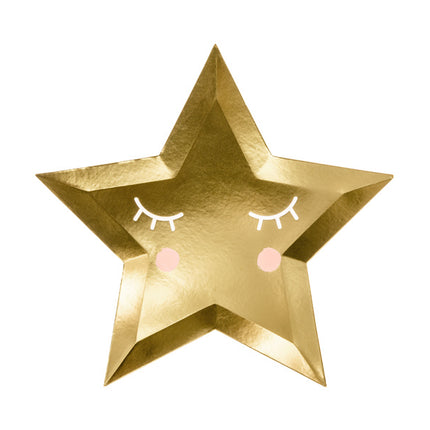 Talerzyki Little Star Gold 27cm 6szt