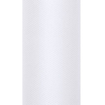 Biały tiul w rolce 8cm 20m