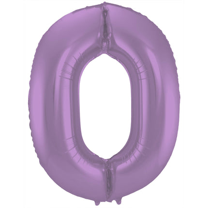 Balon foliowy Figura 0 Matt Purple XL 86cm pusty