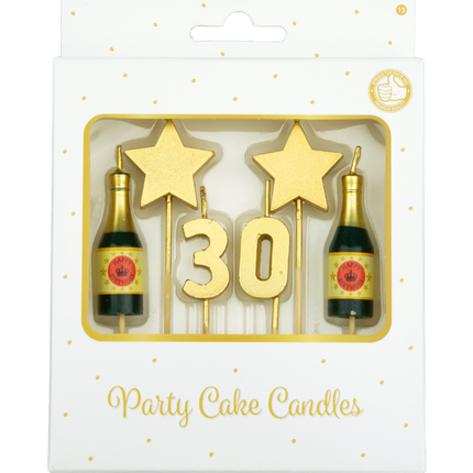 Świece 30 Years Champagne 17,5 cm