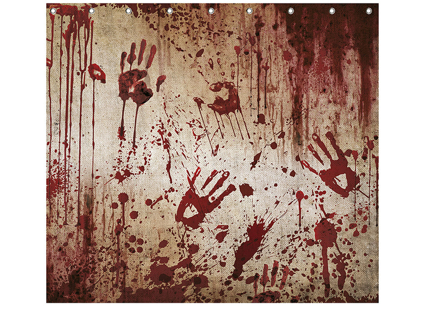 Zasłona na Halloween Krwawe dłonie