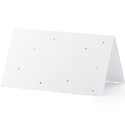 Identyfikatory w złote kropki 9,5cm 10szt