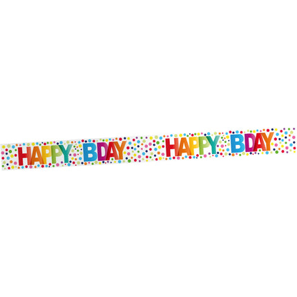 Wstążka urodzinowa Happy Birthday Dots 15m