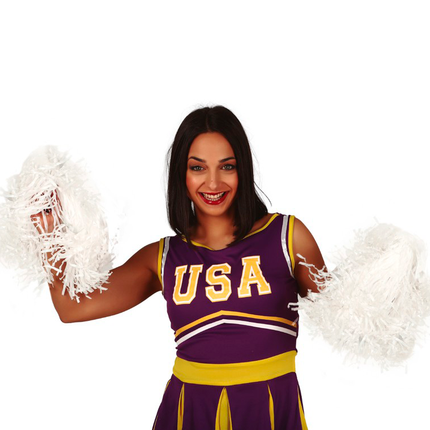 Pom-Pom biały 80cm 2szt