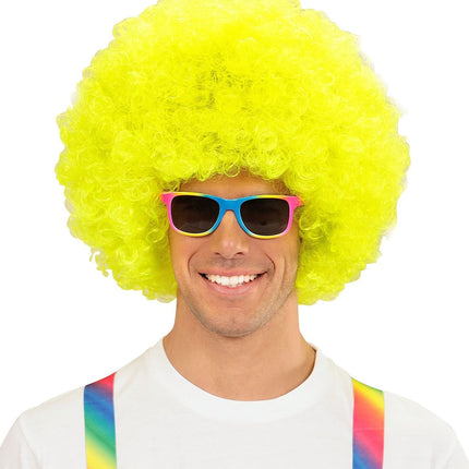 Żółte niebieskie różowe okulary