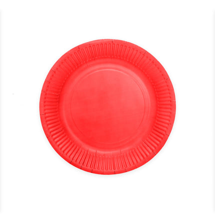 Czerwone talerze papierowe 23cm 8szt