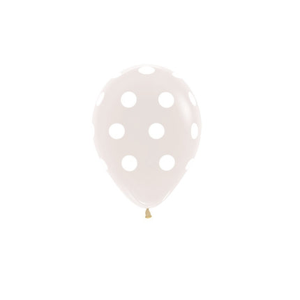 Balony Polka Dots Clear 12cm 50szt