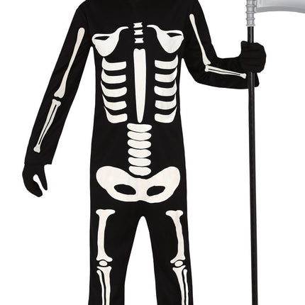 Kostium szkieletu na Halloween dla dziecka czarno-biały