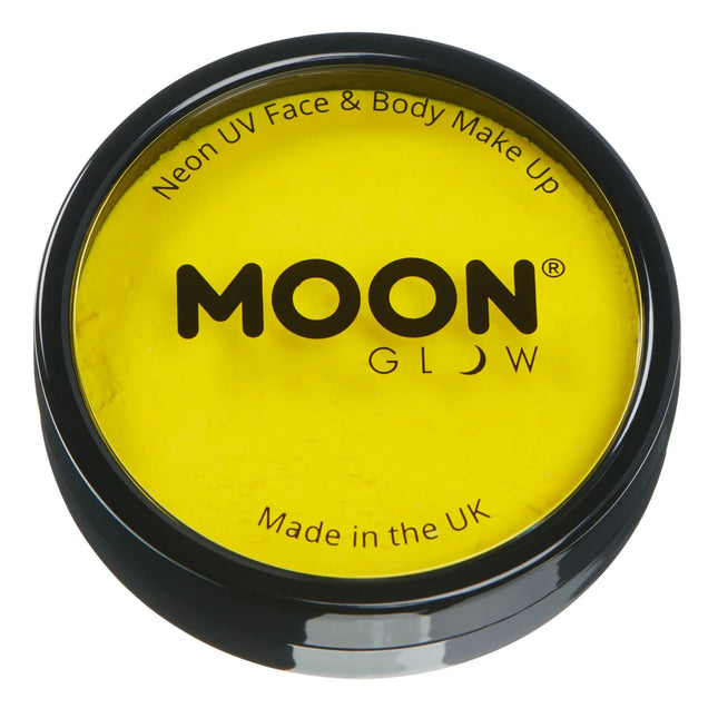 Moon Glow Neon UV Pro Farba do twarzy intensywnie żółta 36g