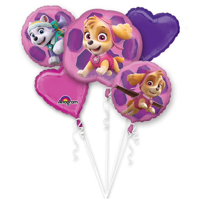 Paw Patrol Zestaw balonów na hel Skye & Everest 5 szt. pusty