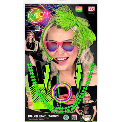 Zestaw akcesoriów Neon 80S Zielony 5 szt.