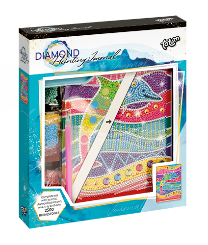 Delfin malowany diamentem