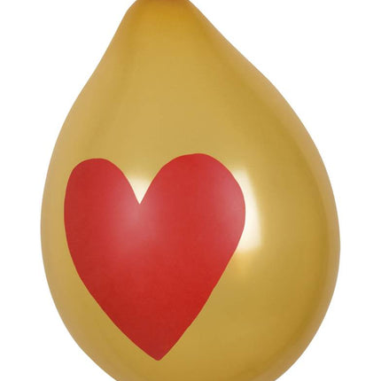 Balony serca 25cm 6szt