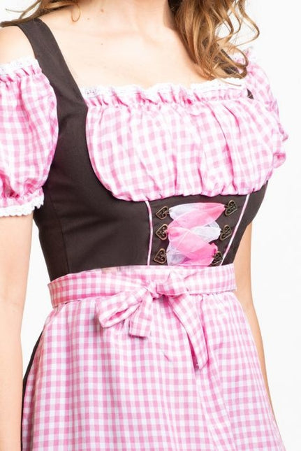 Dirndl Dress Oktoberfest Long Pink