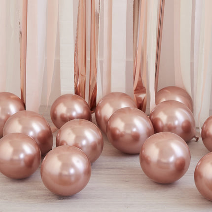 Balony Rose Gold Chrome 13cm 40szt