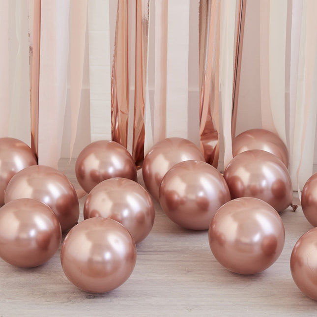 Balony Rose Gold Chrome 13cm 40szt